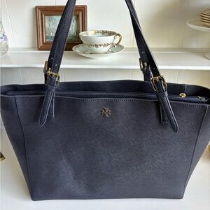 Tory Burch Dark Blue Tote Bag